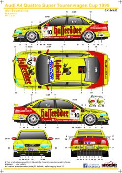 Audi A4 Quattro Super Tourenwagen Cup 1999 Abt Sportsline für NUNU Audi A4 1/24
